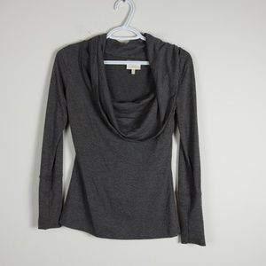 Anthropologie Deletta Cowl Neck Long Sleeve Top